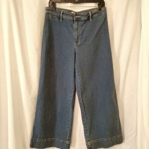 Wide Leg trouser style cropped jeans